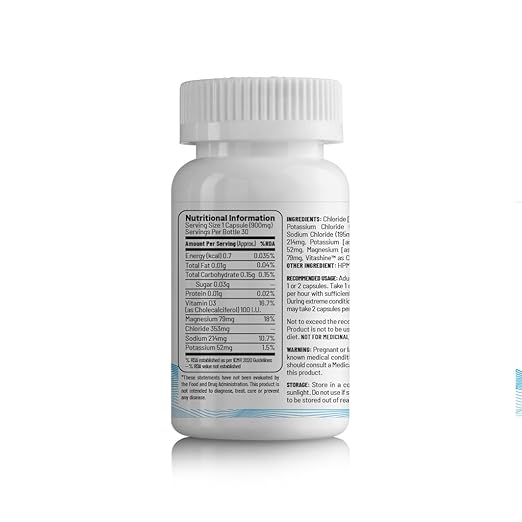 Unived Salt Capsules, Electrolyte Replacement for Runners, Cyclists, and Athletes from other Sports (30 Caps)