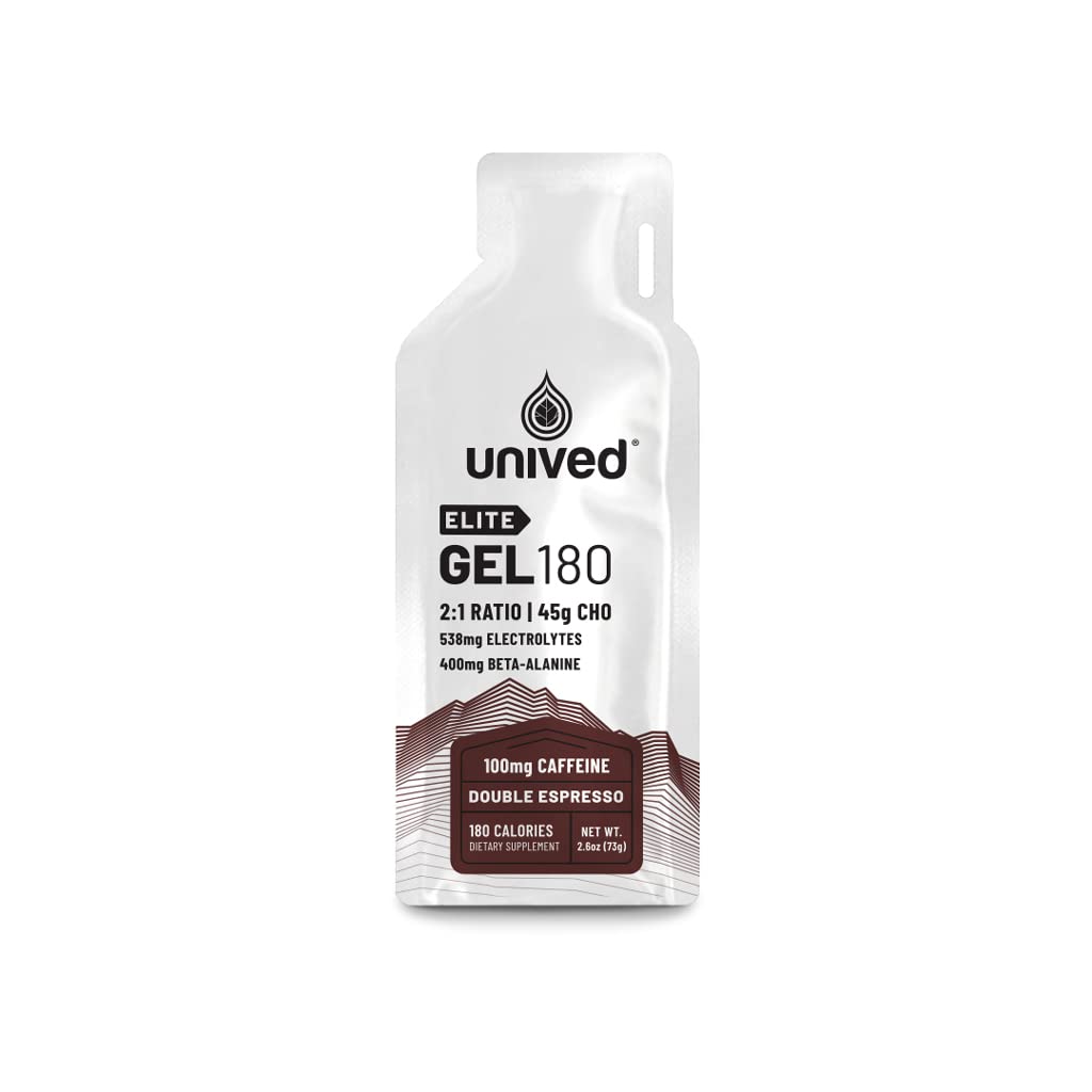 Unived Elite Gel 180 Double Espresso (100 mg Caffeine)