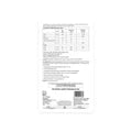 Nutritional information label on a white background