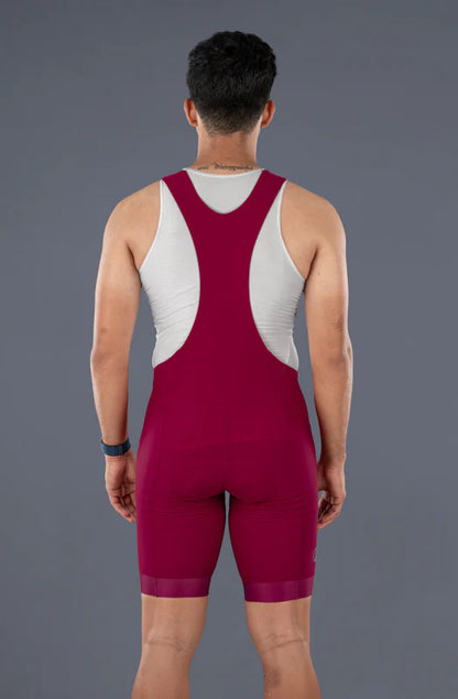 Cycling Bib Shorts | Sprint-Racing | Crimson | Mens