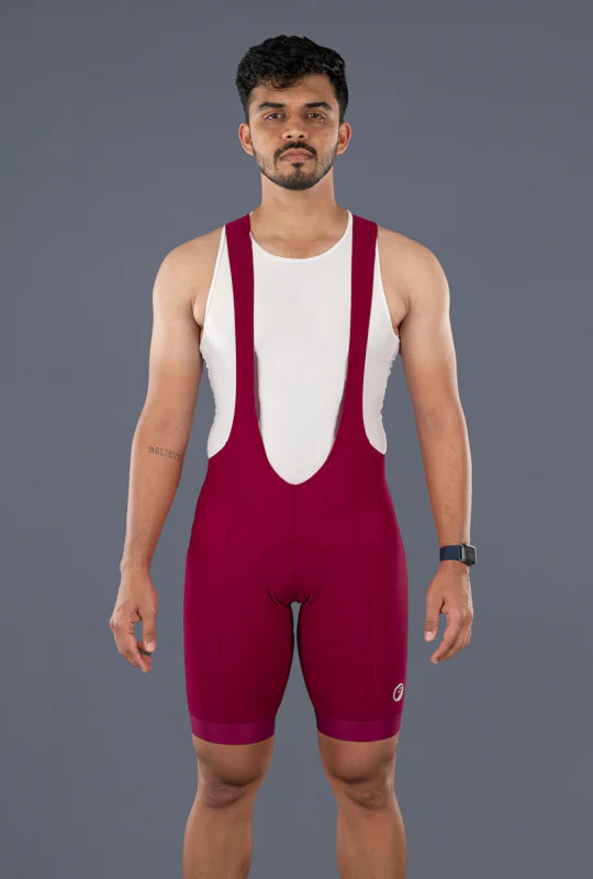 Cycling Bib Shorts | Sprint-Racing | Crimson | Mens