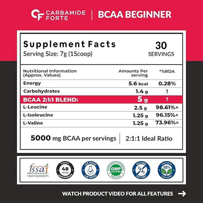 BCAA supplement powder for men and women with watermelon flavor