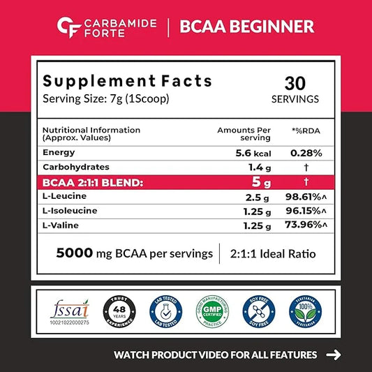 BCAA supplement powder for men and women with watermelon flavor