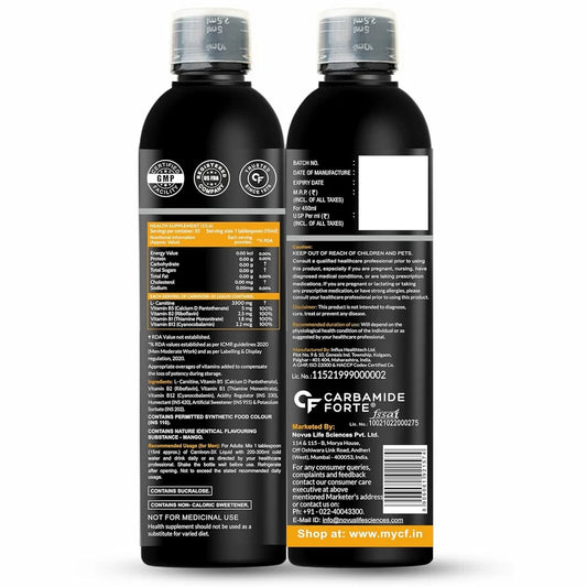 Liquid L-Carnitine 3300mg supplement for men and women