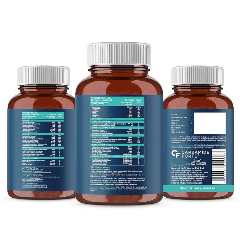 Daily multivitamin supplement with vitamins and minerals
