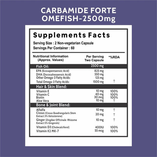 Pharmaceutical grade omega 3 fish oil capsules 60 count
