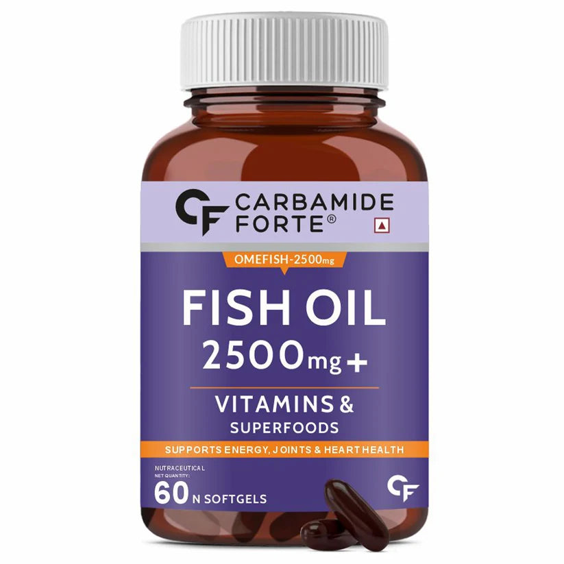Omega 3 fish oil 2500mg capsules with biotin and vitamins