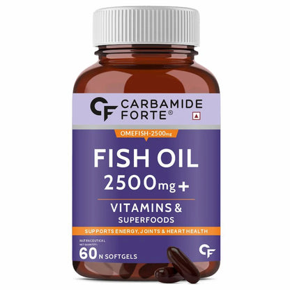 Omega 3 fish oil 2500mg capsules with biotin and vitamins