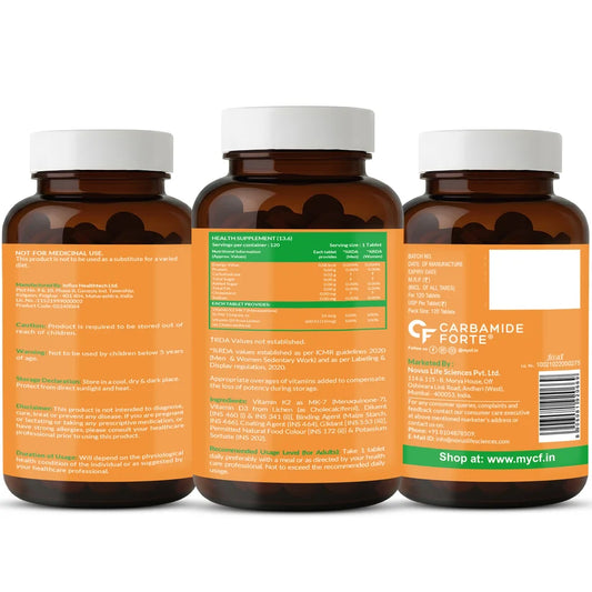 Vitamin D3 and K2 MK7 supplement tablets